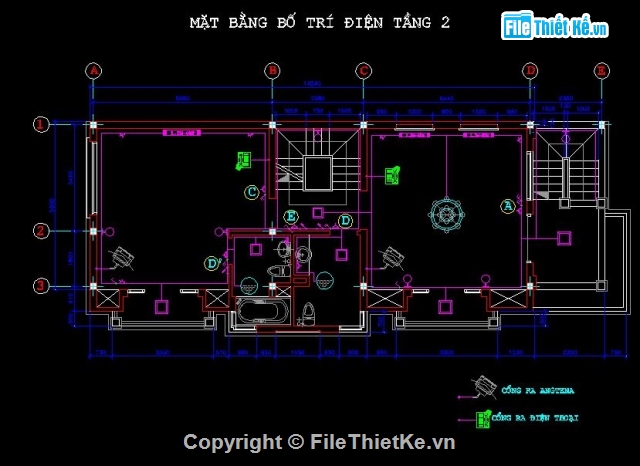 Bản vẽ,nhà 4 tầng,thiết kế điện,điện nhà dân dụng,bản vẽ điện